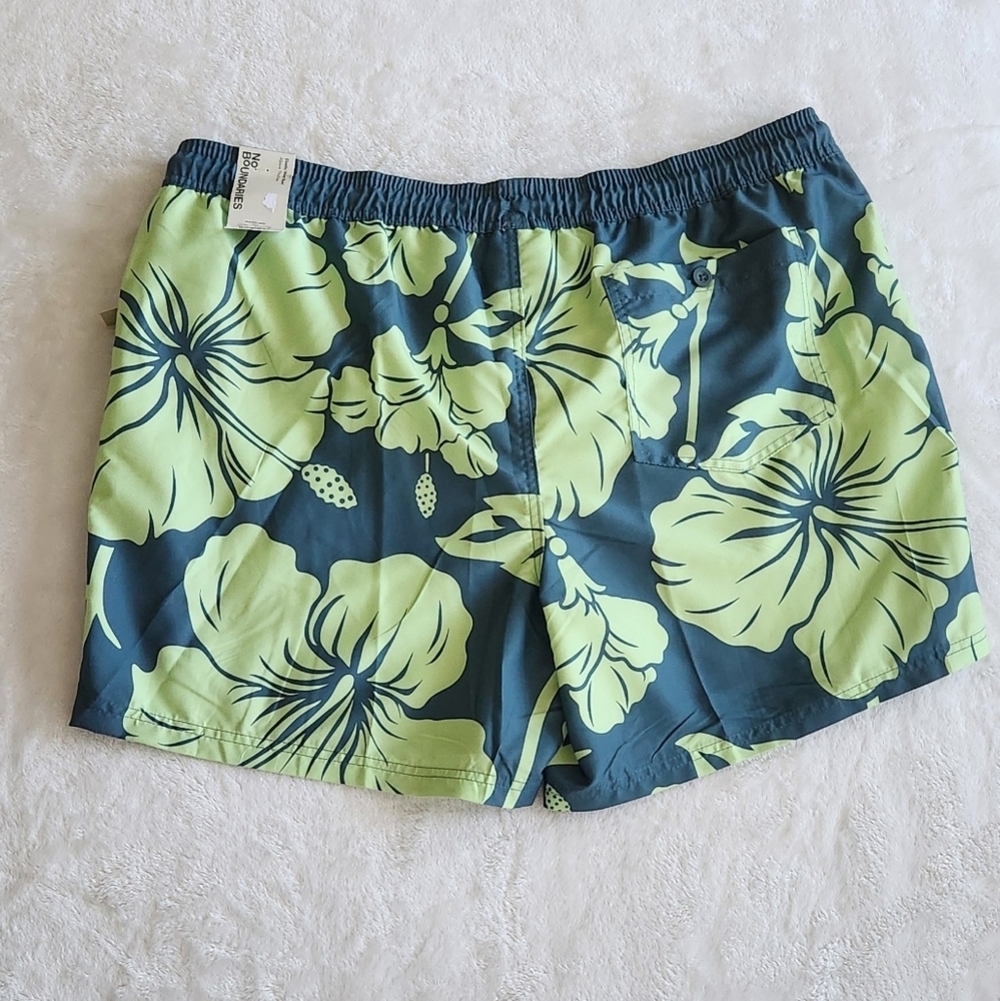 π΄ No Boundaries Menβs Tropical Swim Shorts β Size XL (40β42), NWT, 6β Inseam - Picture 2 of 15